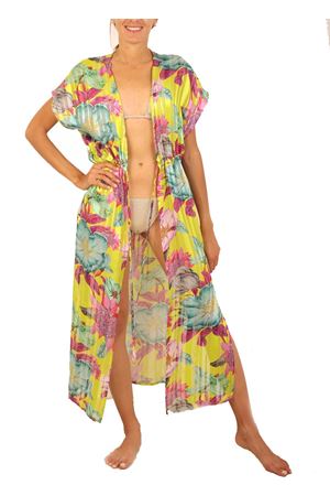 Tunica copricostume aperta in seta Capri Chic | COPRICOSTUMEFIORIGIALLO
